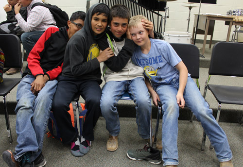 Students posing for photo