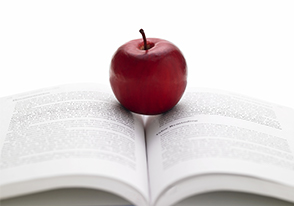 apple on book