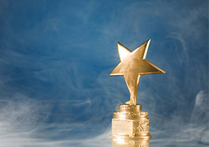 Gold star trophy